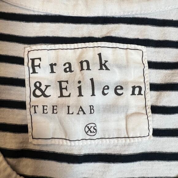 Frank & Eileen Sleeveless Striped Scoop Neck Relaxed Asymmetric Tank Size XS - Picture 5 of 7